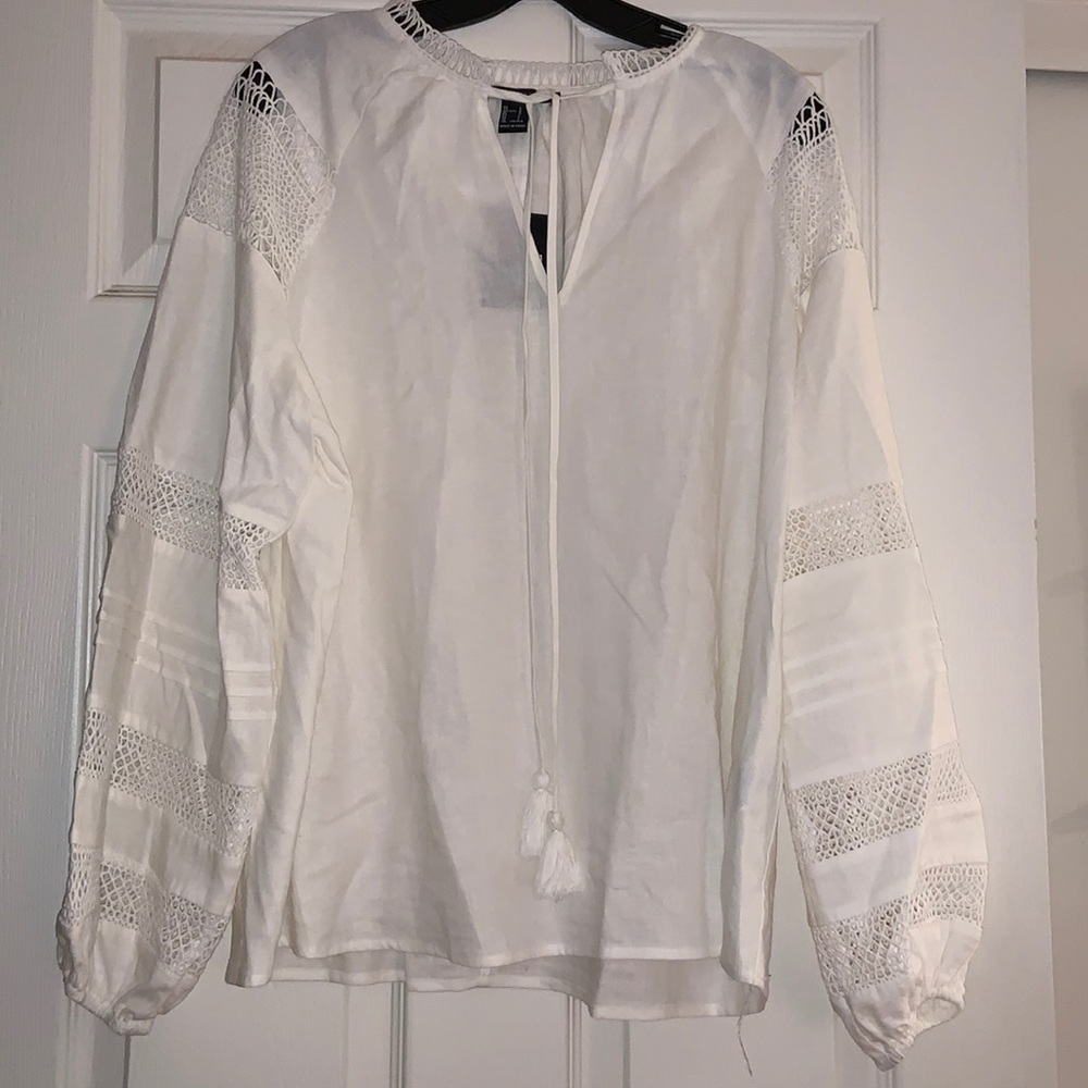 White peasant top